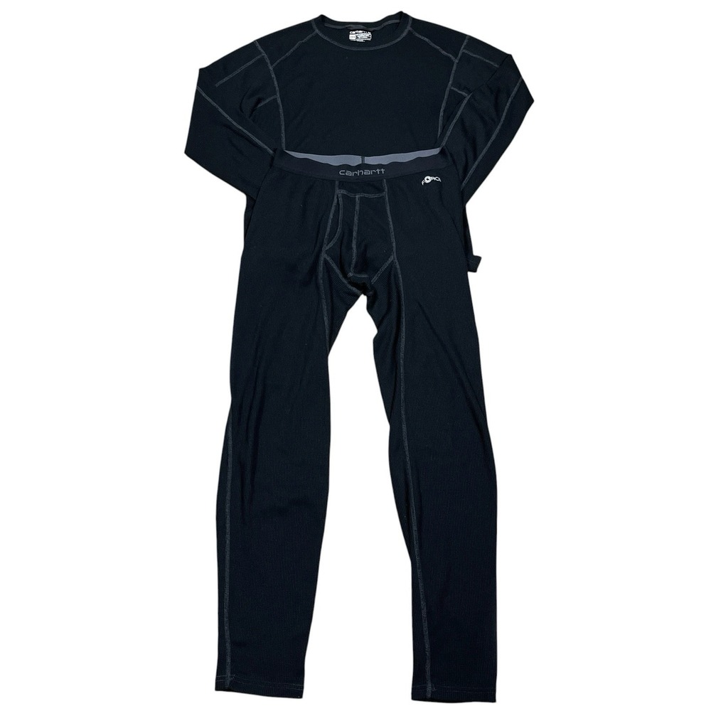 Carhartt Base Force® Midweight Base Layer Set Mens M Black Top/Bottom MBL115/133